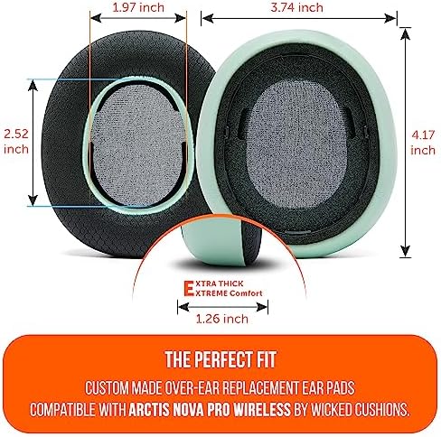 Experience Ultimate Comfort with WC Freeze Nova Pro Wireless Cooling Gel Earpads for Arctis Nova Pro – Exclusive 90’s Black Design, Enhanced Durability & Sound Isolation, Tailored Fit for Gamers Seeking Maximum Performance and Prolonged Play Sessions