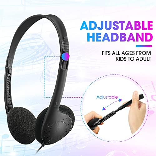 Chumia 50-Piece Classroom Over-Ear Headphones Set – Stylish Dark Blue Adjustable Earphones for Kids, Teens & Adults – Ideal for Enhancing Online Learning, Group Collaboration & Device Compatibility