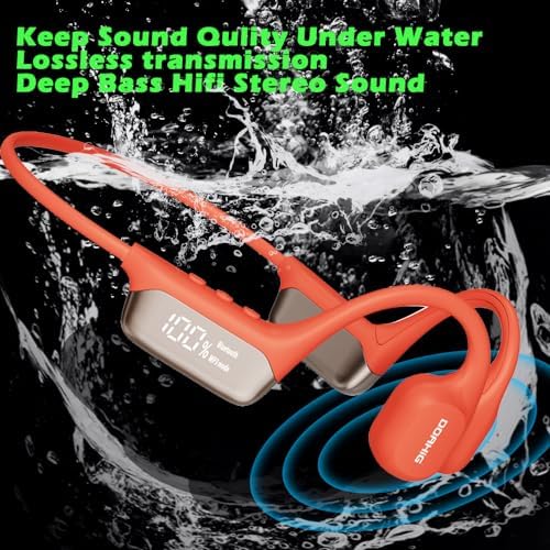 IHAO Ultra-Light Bone Conduction Bluetooth Headphones with Built-In MP3 Player – Open-Ear Ergonomic Earbuds for Active Lifestyles, Perfect for Cycling, Running, and Skiing – Sweat-Proof, Comfortable Fit with Exceptional Sound Clarity and Surround Awareness