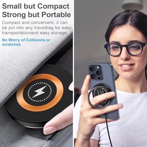 Magnetic S25 Ultra Wireless Charging Stand – 15 W Fast Charger Pad for Samsung Galaxy S25, Z Fold 6, Google Pixel 9 Pro & More – Versatile, Compact Design with Smart Safety Features & Multiple Charging Modes – Ideal for Travel and Everyday Use