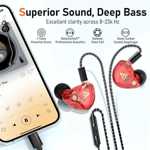 Unleash Exceptional Sound Quality with Vibes 202 MC USB-C Wired Earbuds: Premium Hi-Fi Audio, Advanced Noise Isolation, Ergonomic Comfort for i Phone 15/16 – Built-In Microphone for Effortless Communication & Durable Silver-Plated Cable – Includes Portable Case for On-the-Go Convenience