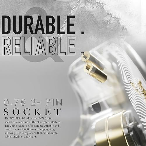 FAAEAL TANGZU Wan’er S.G Hi-Fi Earbuds – Premium Audiophile In-Ear Monitors Featuring 10 mm Dynamic Drivers for Enhanced Audio Clarity, Ergonomic Comfort Fit, Detachable 2-Pin Cable for Customization, Stylish Mixed Color Design, and Integrated Microphone for Effortless Hands-Free Calls and Versatile Listening Experiences