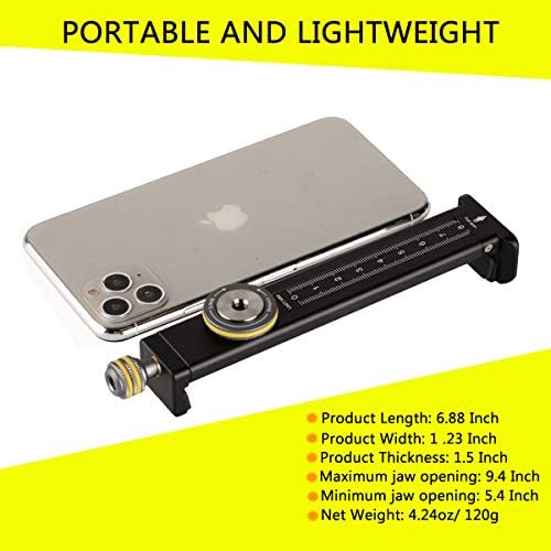 Universal Aluminum Tablet Tripod Mount for i Pad & Smartphones – Sturdy Holder with Cold Shoe and 1/4 Inch Screw for Superior Stability – Ideal for Vlogging, Live Streaming & Professional Photography – Compatible with i Pad Pro, Mini, Surface Pro, Galaxy Tab & More – Lightweight Design for On-the-Go Creators – Enhance Your Mobile Content Creation with this Versatile Tablet Clamp Adapter – Built to Last with Premium Aluminum Construction and Included Arca Swiss Rail for Seamless Gear Integration – Perfect for Capturing Stunning Visuals Without Compromise – Elevate Your Video and Photography Experience Today