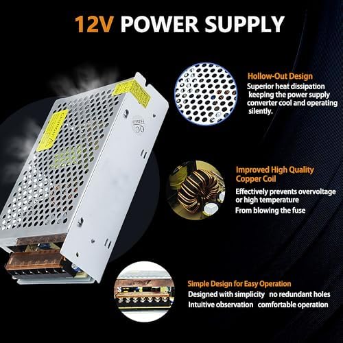 Versatile 24 V 60 W AC to DC Power Supply Adapter – High-Efficiency Converter for CCTV, RVs, LED Lighting, and Pumps – Universal Multi-Voltage Compatibility (110 V/120 V/220 V) for Consistent Performance in All Applications