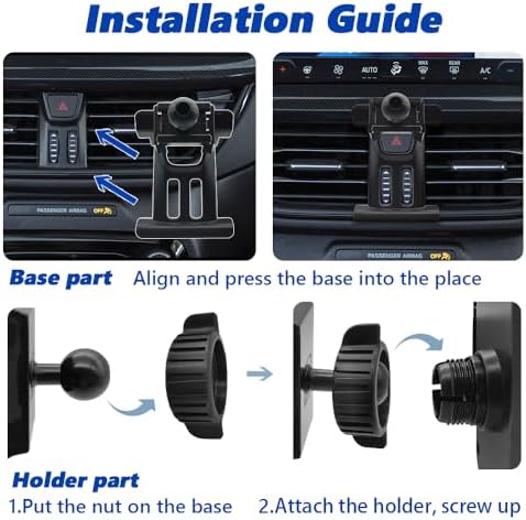 Premium Adjustable Car Phone Mount for 2020-2023 Escape SUV – Thick Case Compatible Air Vent Holder for Safe Navigation and Hands-Free Operation – Universal Fit with 360-Degree Rotation and Hassle-Free Installation for Enhanced Vehicle Safety and Comfort