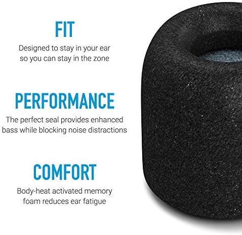 Transform Your Listening Experience with Comply Memory Foam Earbud Tips for Beats Powerbeats Pro, Flex, X, 1, 2, 3 | Unmatched Comfort & Secure Fit | Superior Noise Isolation | Available in Black (S/M/L) – 3 Pairs for Ultimate Versatility and Enhanced Audio Quality