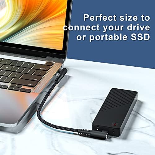 Ultimate 100 W USB C to USB C Cable Pack – 1 ft, 3-Pack Right Angle Nylon Braided Fast Charging Cables for Mac Book Pro 2021, i Pad Pro 2021, Samsung, Pixel, and LG – Enhanced Durability, Space-Saving Design, and High-Speed Data Transfer
