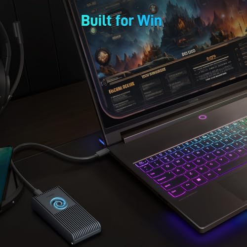 FIDECO Ultra-Fast 40 Gbps M.2 NVMe SSD Enclosure – Premium Aluminum Alloy Design with Cooling Fan, Ideal for M1/M2 Pro/Max, Thunderbolt 4/3 & USB4 Compatible, Effortless Installation for Enhanced Performance and Durability