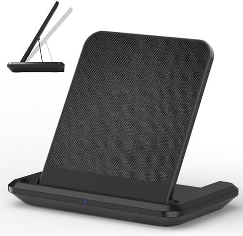 Portable Foldable Wireless Charging Stand for Kindle Colorsoft & Paperwhite Signature Editions (2022/2024) and Samsung Devices – Fast Charge Dock with Non-Slip Design for Home & Travel Convenience