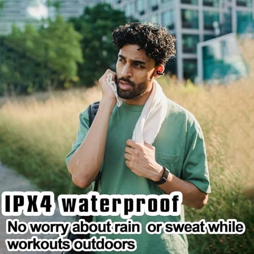 Revolutionary Wireless Open Ear Bluetooth Earbuds with Advanced AI Noise Cancelling – 30 Hours of Playtime, Touch Control Functionality & IPX4 Waterproof Rating for Active Lifestyles – Perfect for Sports, Running, and Workouts with Ultimate Comfort and Secure Fit