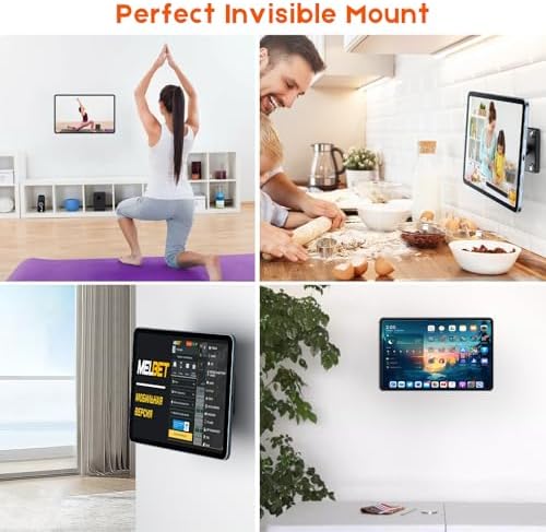 OHLPRO 360° Rotatable Magnetic Tablet Wall Mount Holder – Versatile i Pad Stand with Dual Metal Plates for Secure and Flexible Use on Walls, Boats, and Cabinets – Ultimate Stability and Convenience for Home and Office