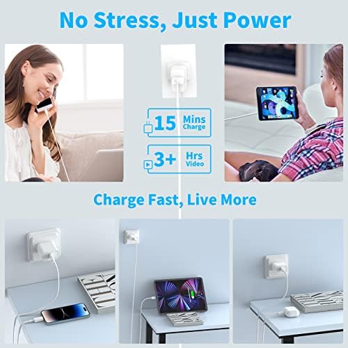 Power Up Your Devices: Premium Dual 20 W USB-C Wall Chargers with 10 FT Lightning Cable for i Phone & i Pad – Rapid Charging Solution for i Phone 14/13/12/11 Pro/Pro Max/XS/XR/SE/8 – Perfect for Home and On-the-Go Efficiency