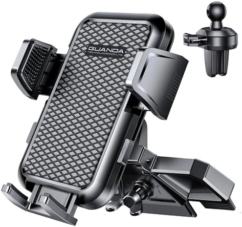 Revolutionary CD Slot Phone Holder for Cars – Universal Adjustable Mount for i Phone & Android Devices, Thick Case-Compatible Design, 360-Degree Viewing Angle Rotation, Secure Stability Grip for Enhanced Safe Driving – Effortless Access and Hands-Free Navigation Solution