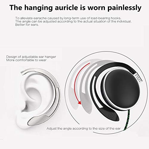 Portable Clip-On Earphones with Microphone – High-Quality Stereo Sound for i Phone & Android – Secure Fit, Call Control, and Sleek Black Design – Ideal for Active Lifestyles and Everyday Use – Exceptional Audio Experience