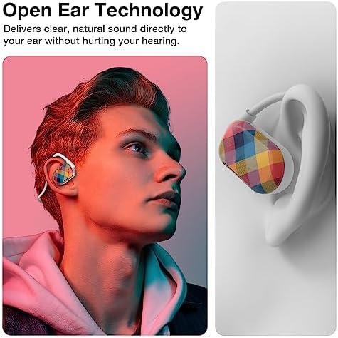 Purity Air Open Ear Headphones – Advanced True Air Conduction Wireless Bluetooth Earbuds with Dual Mic for Clear Calls – Ergonomic, Sweat-Resistant Design for Active Lifestyles – Compatible with i Phone & Android – Ultimate Comfort and Audio Awareness