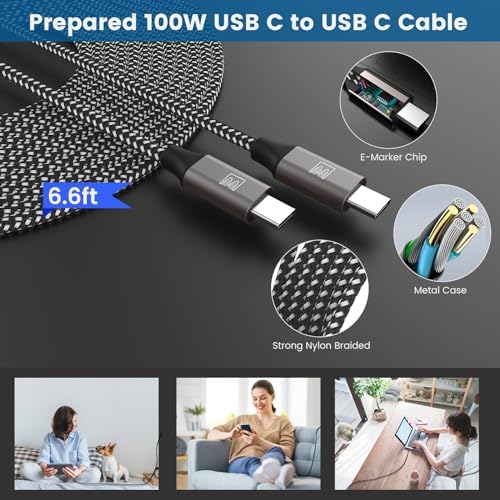 Dual 45 W USB-C Fast Charger Pack with 10 FT & 6.6 FT Type C Cables – Ultimate Compatibility for Galaxy S24 Ultra/S23/S22/Note 10+/Tab S9 – Super Speed PPS Technology for Efficient Home & Car Charging