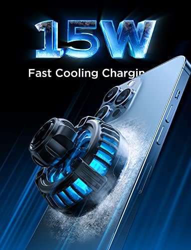LISEN Mag Safe Wireless Car Charger Mount – 15 W Fast Charging with Integrated Cooling Fan for i Phone 12-16 Series, Secure Magnetic Grip, Hands-Free Convenience, Sleek Design for Modern Vehicles – Essential Automotive Accessory for Effortless Navigation and Power Management