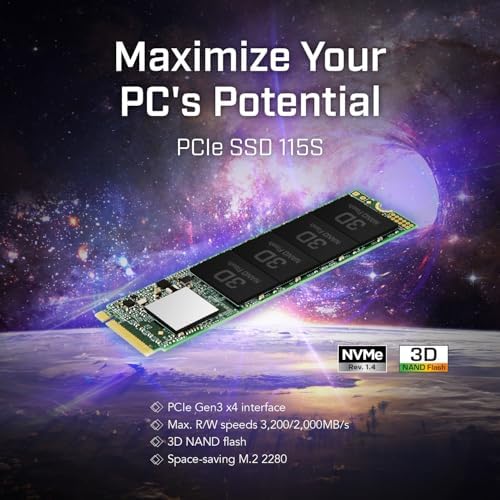 Elevate Your Computing Experience with the Transcend 256 GB M.2 2280 SSD – Achieve Lightning-Fast Speeds of Up to 1,600 MB/s for Seamless Gaming and Multitasking, Featuring PCIe NVMe Gen3 x4 Compatibility, 3 D TLC NAND Technology for Enhanced Durability, and Intelligent LDPC Error Correction for Unmatched Data Integrity. Perfect Upgrade for Ultrabooks, Laptops, and Desktops!