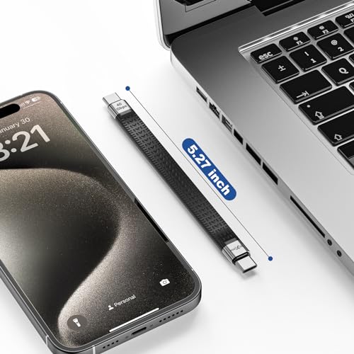 Ultra-Fast 40 Gbps USB4 Cable – Short USB C to USB C Connector for Thunderbolt 4/3 Devices, Exceptional 8 K Display Support & High-Speed Data Transfer for Seamless Connectivity and Visual Excellence