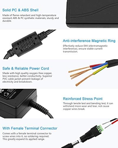 High-Performance 24 V 3 A AC to DC Power Supply Adapter – Reliable Transformer for LED Strip Lighting & CCTV Systems – Universal Input 100 V-240 V with 5.5 x 2.1 mm DC Connector for Optimal Device Compatibility and Stability