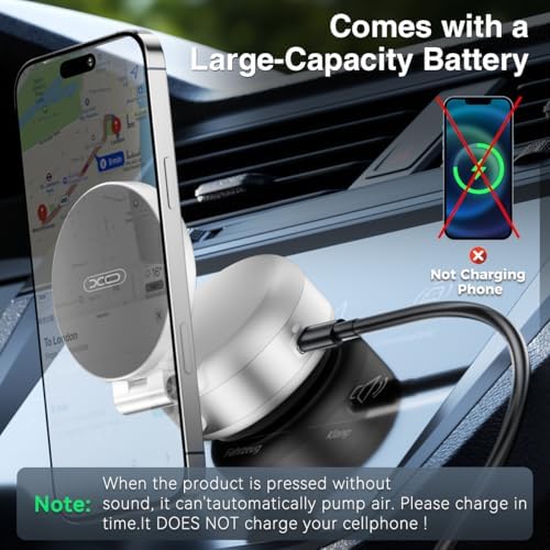 Revolutionary Magnetic Car Phone Holder – Adjustable Vacuum Suction Mount for i Phone 12-16 – Enhanced Stability on Smooth Surfaces – Foldable Design for Optimal Viewing – Hands-Free Navigation & Communication Solution – Durable Lightweight Construction for Everyday Use – Effortless Attachment with Electric Magnetic Technology – Perfect for Mirror, Glass, and Screen Surfaces – Elevate Your Driving Safety with This Essential Accessory