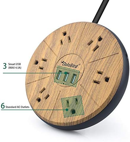 High-Power Surge Protector Power Strip with 6 AC Outlets and 20 W USB-C Fast Charging – Ideal for Home, Office, and Dorm Room Use with Circuit Breaker Safety Feature and Wide Outlet Spacing for Optimal Device Compatibility