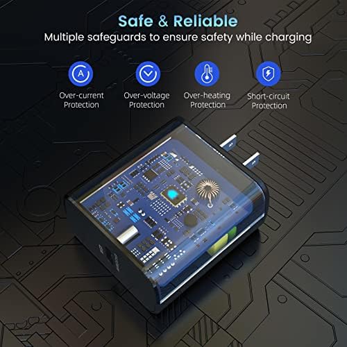 Dual-Pack 45 W Super Fast USB-C Charger with 6.6 ft Cables – Optimized PD/PPS Wall Charging Block for Samsung Galaxy S25/S24/S23 Ultra and Tab S8 – High-Efficiency Charging Solution for Home and Office Use