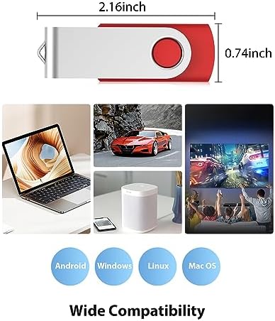 Aiibe 128 GB USB 3.0 Flash Drive Trio – High-Speed Portable Memory Stick (3 Pack in Black, Blue, Red) for Effortless Data Transfers and Reliable Storage Solutions