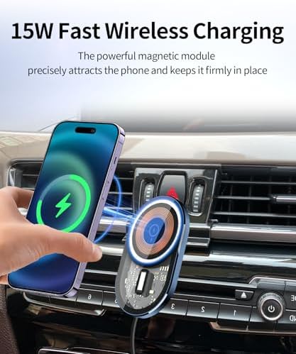Transform Your BMW X1 (2016-2022) & X2 (2018-2023) with the High-Tech Wireless Charging Phone Holder – 360° Rotating Auto Mount for Enhanced Navigation, Qi-Compatible for Effortless Charging, and Premium Stability Features for a Seamless Driving Experience