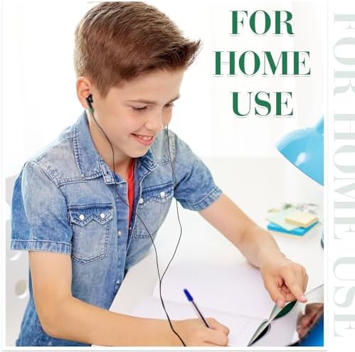 Kanayu 100-Pack Classroom Wired Earbuds – High-Quality Red Headphones with 3.5 mm Jack for Enhanced Learning Experiences, Individually Packaged for Hygiene and Easy Distribution, Ideal for Focused Listening in Libraries and Classrooms, Distraction-Free Design Without Microphone