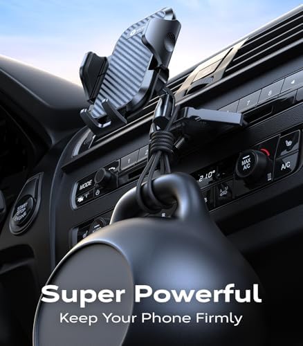 VICSEED Military-Grade Car Phone Holder Mount – Ultra-Stable Anti-Shake Design for CD Slot & Air Vent Installation, Thick Case Compatible for i Phone 16, 15, 14 & All Samsung Models – Unmatched Durability & Versatile Usage for Enhanced Driving Safety