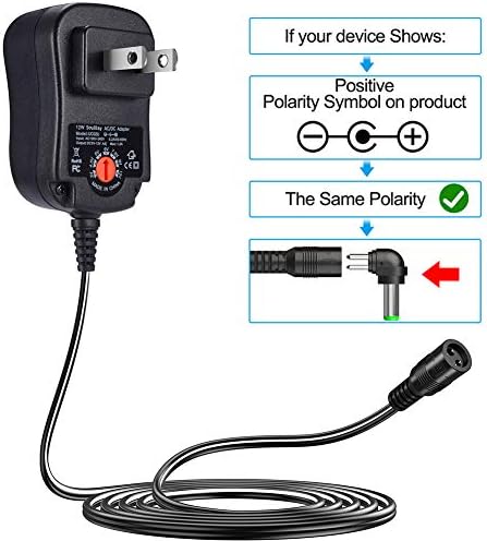 Universal 12 W Multi-Voltage AC/DC Power Adapter with 8 Interchangeable Plugs – Versatile Solution for 3 V to 12 V Electronics – Compact, Efficient, and Safe Power Supply for Home and Professional Use