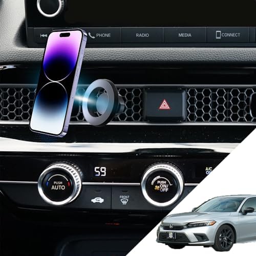 Ultimate 2025 Civic Magnetic Phone Holder for 11 th Gen Civic (2022-Present) – Secure 360-Degree Rotation with Effortless Installation for Enhanced Driving Safety and Connectivity