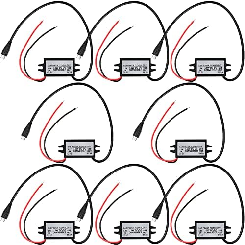 Weewooday 12 V to 5 V DC-DC Buck Module Power Converter Set – 3-Pack Micro USB Adapters for Automotive and DIY Projects with Enhanced Safety Features and Universal Compatibility