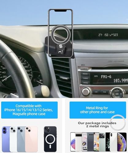 Magnetism Car Phone Holder for Subaru Outback 2010-2014 – Mag Safe-Compatible Adjustable Mount with 360-Degree Rotation for Hands-Free Convenience and Enhanced Driving Safety – Innovative Design to Prevent Air Vent Obstruction and Ensure Effortless Accessibility