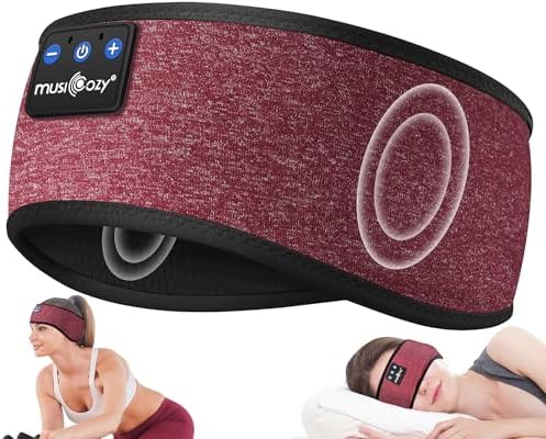 MUSICOZY Bluetooth 5.4 Sleep Headband Headphones – Ultimate Wireless Comfort for Sleep, Workouts, and Travel – The Perfect Gift for Active Lifestyles with Rapid Pairing and Sweatproof Design