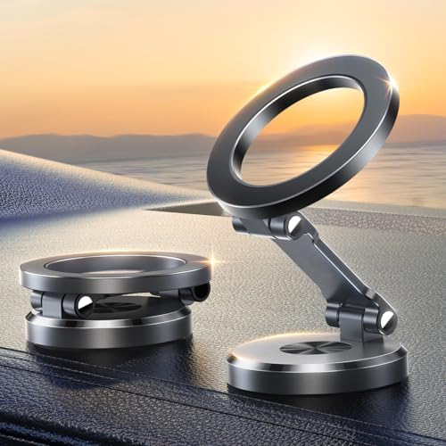 JOYROOM All-Metal Magnetic Car Mount: 360° Rotational Phone Holder for i Phone 12-16 Pro Max – Superior Magnet Strength for Unmatched Stability & Hands-Free Navigation – Elegant Car Accessory for Every Driver