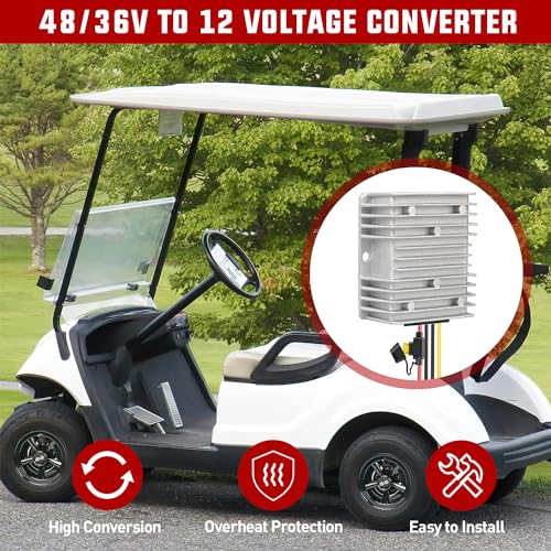 Nilight 48 V to 12 V Waterproof DC Voltage Converter – High-Efficiency 240 W Regulator for Golf Carts & Electric Scooters – Reliable Step-Down Power Supply with Overcurrent Protection and Easy Installation for Enhanced Energy Performance