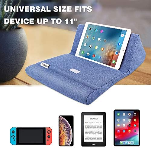 Mo Ko Tablet Pillow Stand – Premium Soft Support for Tablets Up to 11 Inches, Ideal for i Pad 10.2″ (8 th Gen), i Pad Air 4/3, i Pad Pro 11/10.5/9.7, Mini 5/4, Galaxy Tab S6/S7 11″ – Luxurious Hands-Free Viewing Solution in Chic Purple for Ultimate Relaxation and Versatile Use