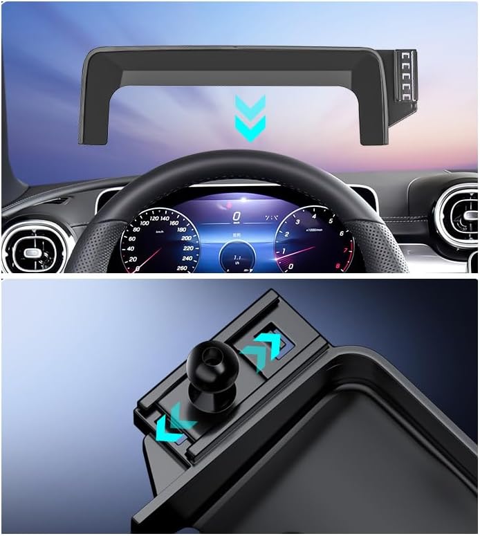Custom Mercedes GLC X253 X254 Phone Holder: Premium Vent Mount for 2022-2024 Models – Effortless Installation & 360-Degree Rotation for Safe Driving – Luxurious Design Enhancing Your Automotive Interior with Hands-Free Navigation and Device Accessibility