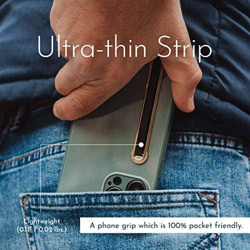 Ultra Slim Sleek Grip Premium: Versatile Swappable Phone Grip & Stand for i Phone and Android – Lightweight Space-Grade Design with Dual Viewing Angles, Quick Installation, and Enhanced Durability – Perfect for On-the-Go Photography and Hands-Free Viewing