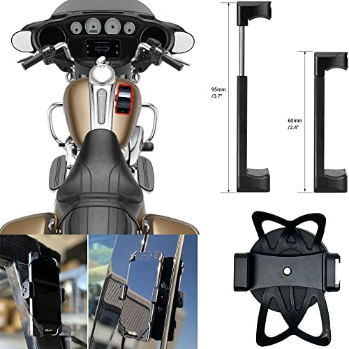 Ultra-Rugged Magnetic Aluminum Smartphone Mount with Safety Tether – Perfect for Motorcycle, Snowmobile, Forklift, and Gym Use – Universal Compatibility for All Smartphones – Secure Grip for Reliable Hands-Free Access