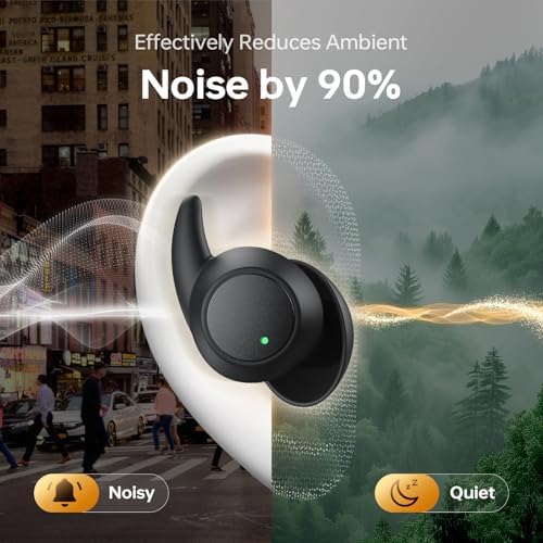 MUSICOZY Bluetooth 5.3 Sleep Earbuds – Ultra-Light Wireless Headphones for Side Sleepers, IPX6 Waterproof Design Perfect for White Noise, Podcasts, and Concerts – High Fidelity Sound for Uninterrupted Comfort and Focus, Ideal for Men and Women