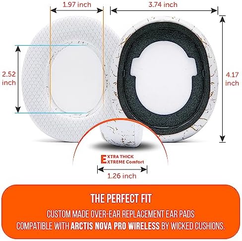 Experience Ultimate Comfort with WC Freeze Nova Pro Wireless Cooling Gel Earpads for Arctis Nova Pro – Exclusive 90’s Black Design, Enhanced Durability & Sound Isolation, Tailored Fit for Gamers Seeking Maximum Performance and Prolonged Play Sessions