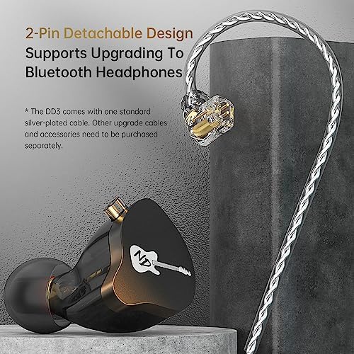 ND-DD3 Hi-Fi Adjustable Dual Magnetic Earphones – Premium Customizable In-Ear Monitors with 4 Sound Profiles, Detachable 2-Pin Cable, Integrated Microphone, and Superior Audio Quality for Discerning Audiophiles – Sleek Black Wired Headphones for Everyday Comfort and Versatility