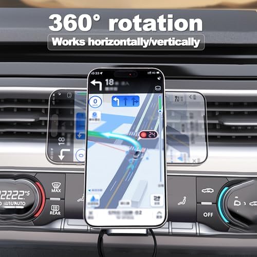 Ultimate 3 in 1 Wireless Car Charger – 15 W Fast Charging Phone Holder & Foldable Magnetic Mount for i Phone, Android, Apple Watch & Air Pods – Unmatched Compatibility & Speed for Seamless On-the-Go Charging