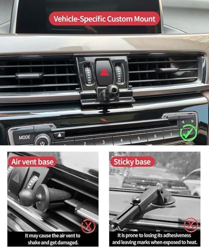 Transform Your BMW X1 (2016-2022) & X2 (2018-2023) with the High-Tech Wireless Charging Phone Holder – 360° Rotating Auto Mount for Enhanced Navigation, Qi-Compatible for Effortless Charging, and Premium Stability Features for a Seamless Driving Experience