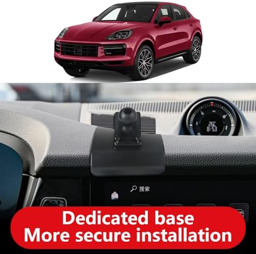Porsche Cayenne 2024-2025 Coupe Turbo GT Phone Holder – Premium Auto Navigation Mount for Seamless Connectivity and Luxury Design – Custom-Fit Mobile Device Bracket with 360-Degree Rotation and Tool-Free Installation