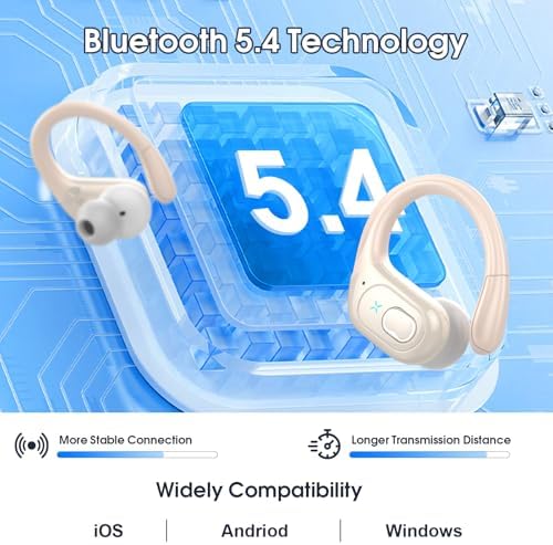 Ultimate Bluetooth 5.4 Wireless Earbuds with 75-Hour Playtime – Ergonomic Deep Bass Sport Headphones with IPX7 Waterproof Rating for Active Lifestyles, Advanced ENC Noise Cancelling Mic for Superior Call Clarity – Ideal for Fitness and Outdoor Activities