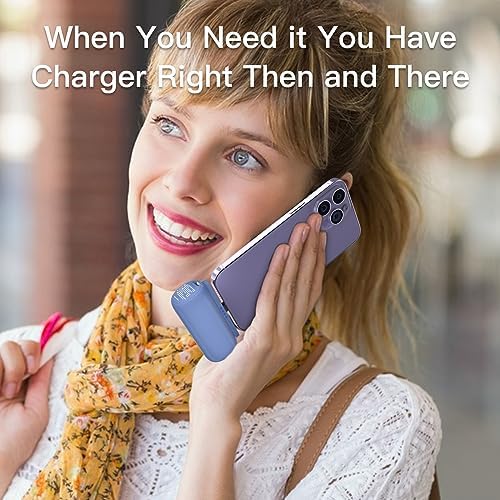 Dual Pack 5500 m Ah Mini Portable Charger for i Phone – Ultra-Compact Power Bank with PD Fast Charging in Stylish Black & Pink – Perfect Travel Accessory for i Phone 14/13/12/11/X/8/7/6 – Enhanced Compatibility & Convenience for On-the-Go Power